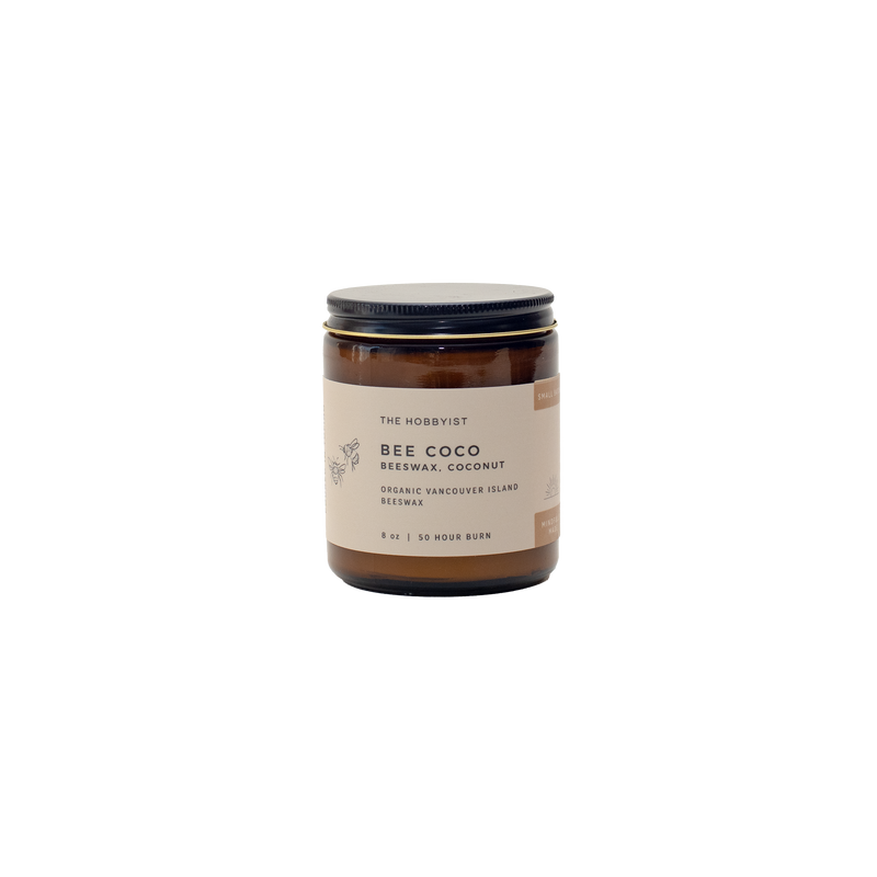 Product photo of the Bee Coco Candle from our Beeswax Candle Collection