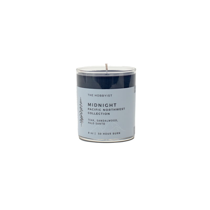 Product photo of the Midnight Candle from our Pacific North-West Collection