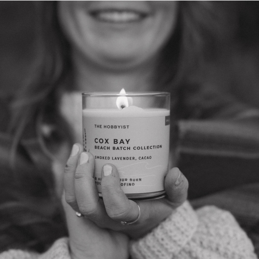 The Essence of Cox Bay in a Candle