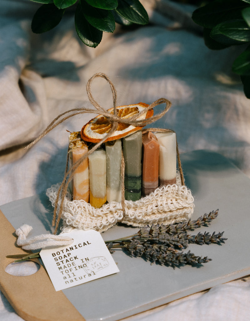 Botanical Soap Stack | assortment of mini soaps