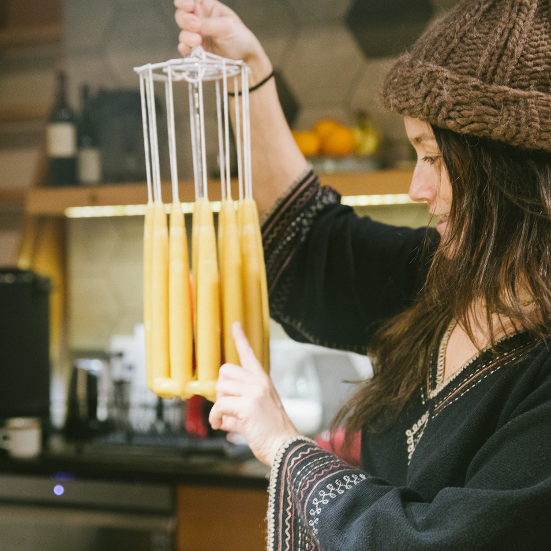 Organic Beeswax Taper Candles