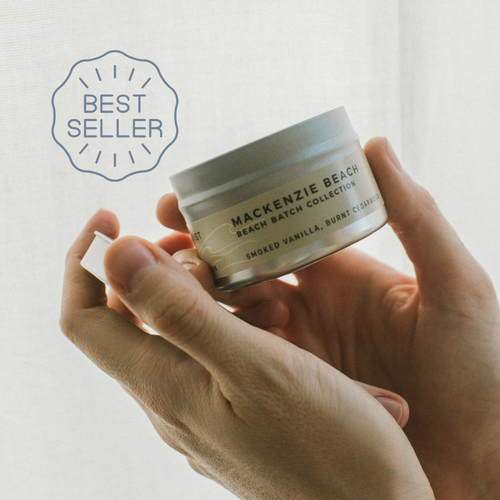 Mackenzie Beach | smoked lavender burnt cedarwood | Travel Candle