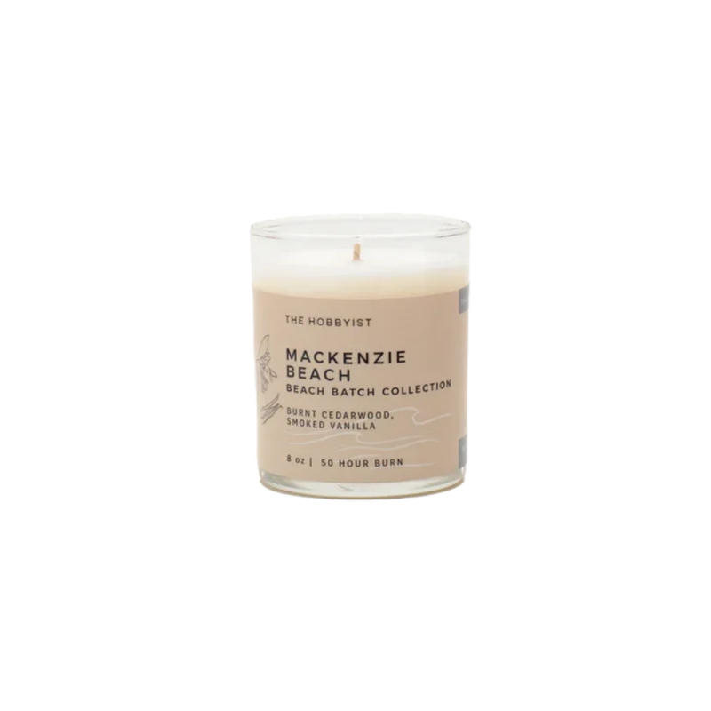 Mackenzie Beach | smoked vanilla + burnt cedar | Beach Batch Candle