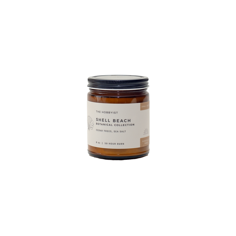 Product photo of the Shell Beach Candle from our Botanical Candle Collection